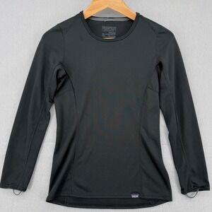 Patagonia Capilene Midweight Baselayer XXS Black Polartec Power Grid Crew Shirt